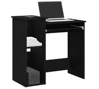 Bureau avec étagères Noir 84x40x78 cm Bois d'ingénierie 860446