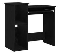 vidaXL Bureau avec étagères – Noir 84x40x78 cm – Bois d'ingénierie