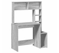 vidaXL Bureau debout Sonoma Gris 100x45x140 cm avec rangement en bois d'ingénierie