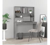 vidaXL Bureau avec étagères Sonoma 102x45x148 cm Bois d'ingénierie Gris
