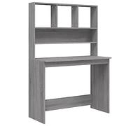 vidaXL Bureau avec étagères Sonoma 102x45x148 cm Bois d'ingénierie Gris