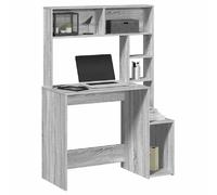 vidaXL Bureau avec étagères - Sonoma gris