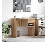 Vidaxl Bureau Avec Rangement Chêne Artisanal 90x49.5x75 Cm Bois D'ingénierie