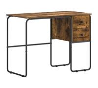 vidaXL Bureau avec Rangement Chêne fumé 100 x 50 x 75 cm