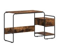 vidaXL Bureau avec Rangement Chêne fumé 131,5 x 50 x 75,5 cm