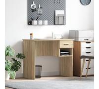 Vidaxl Bureau Avec Rangement En Chêne De Sonoma 90x49.5x75 Cm En Bois Massif