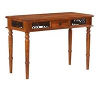 vidaXL Bureau avec tiroir 110x50x76 cm bois d'acacia solide Marron G