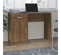 vidaXL Bureau avec tiroir et armoire Chêne marron 100x40x73 cm