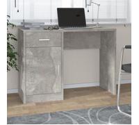vidaXL Bureau avec tiroir et armoire Gris béton 100x40x73 cm 342654