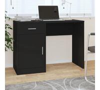 vidaXL Bureau avec tiroir et armoire - Noir
