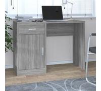vidaXL Bureau avec tiroir et armoire Sonoma gris 100x40x73 cm Gris G