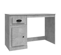 vidaXL Bureau avec tiroir gris béton 115x50x75 cm bois d'ingénierie