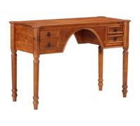 vidaXL Bureau avec tiroirs 110x50x76 cm bois d'acacia solide Marron
