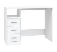 vidaXL Bureau avec tiroirs blanc 102x50x76 cm bois d'ingénierie