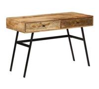vidaXL Bureau avec tiroirs Bois solide de manguier 110x50x76 cm G
