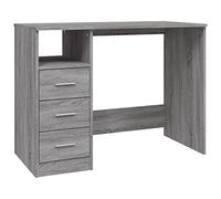 vidaXL Bureau avec tiroirs Sonoma Gris 102x50x76 cm Bois d'ingénierie, Bureau d'ordinateur, Bureau d’écriture, mobilier de Bureau à Domicile
