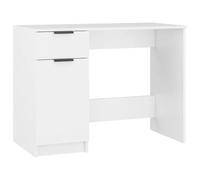 vidaXL Bureau Blanc 100x50x75 cm Bois d'ingénierie