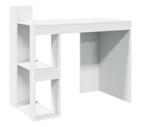 vidaXL Bureau blanc 103,5x56,5x94 cm bois d'ingénierie, bureau d'écriture, bureau d'ordinateur, bureau à domicile, bureau d'étude, bureau de travail