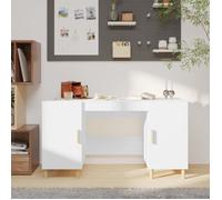 vidaXL Bureau Blanc - Bois 140 cm