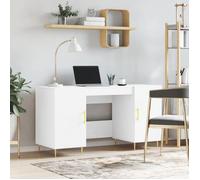 Bureau blanc 140x50x75 cm bois d ingénierie Blanc G