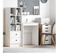 vidaXL Bureau Blanc 60 x 40 x 76 cm, Bureau Compact, Style Moderne, Espace de Travail Ergonomique, Table d'écriture Pratique, Meuble Durable pour Petits espaces
