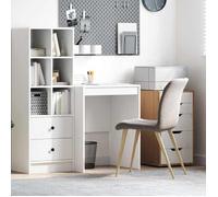 vidaXL Bureau Blanc 60 x 50 x 76 cm, Bureau Compact, Style Moderne, Espace de Travail Ergonomique, Table d'écriture Pratique, Meuble Durable pour Petits espaces