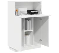 vidaXL Bureau Blanc 71.5 x 31.5 x 106.5 cm Bois d'ingénierie, Bureau Moderne pour la Maison, Design Compact, Table d'écriture Robuste, étagères de Rangement, Style Minimaliste