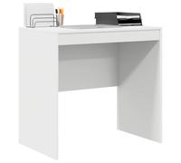 vidaXL Bureau Blanc 80 x 50 x 76 cm | Élégant et simple avec des détails soignés pour un look chic, Panneau de particules solide pour la durabilité,