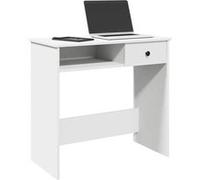 vidaXL Bureau 860472 Bois d'ingénierie 80x40x75 cm Blanc