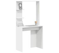 vidaXL Bureau Moderne Blanc 78,5×37×154,5 cm Bois d'ingénierie – Rectangulaire, compact