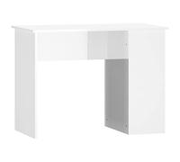 vidaXL Bureau Blanc Brillant 100x55x75 cm Bois d'ingénierie, Bureau d'ordinateur, Bureau Debout, Table d'écriture, Bureau d'étude