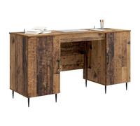 vidaXL Bureau Bois Ancien 142,5 x 50 x 75 cm Bois d'ingénierie, Bureau au Style Vintage, Grand Espace de Rangement, Bois d'ingénierie, Parfait pour Bureau ou Atelier