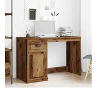 vidaXL Bureau bois d'ingénierie 115 x 50 x 75 cm - Bois ancien, 1 tiroir, style contemporain