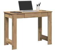 vidaXL Bureau chêne artisanal 100x45x75 cm bois d'ingénierie, bureau d'ordinateur, bureau debout, bureau avec rangement, bureau d'étude