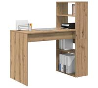 vidaXL Bureau Chêne Artisanal 113 x 54 x 120 cm Bois d'ingénierie, Bureau d'étude Moderne, Pratique pour Votre Salon, Surface Solide, pour Un Espace de Travail organisé