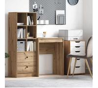 vidaXL Bureau chêne artisanal 60 x 40 x 76 cm – Bois d'ingénierie, compact avec rangement