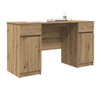 vidaXL Bureau chêne artisanal 140 x 49 x 76 cm Bois d'ingénierie, Bureau d'écriture minimaliste, design rectangulaire, bureau moderne, coin étude élégant, bois composite