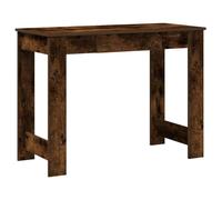 vidaXL Bureau chêne fumé - Bois d'ingénierie 100x45x75 cm avec rangement pour ordinateur