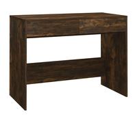Vidaxl Bureau Chêne Fumé 101x50x76,5 Cm Aggloméré Multicolore