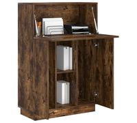 vidaXL Bureau Chêne fumé 71.5 x 31.5 x 106.5 cm Bois d'ingénierie | Look moderne et épuré avec une finition en chêne fumé, Super pratique pour garder tout bien organisé,