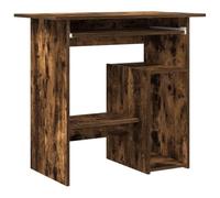 vidaXL Bureau Table d'ordinateur Chêne fumé, bois d'ingénierie 80x45x74 cm rangement intérieur