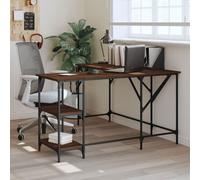 vidaXL Bureau chêne marron 139x139x75 cm bois d'ingénierie