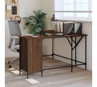 vidaXL Bureau chêne marron 141x141x75 cm bois d'ingénierie