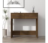 vidaXL Bureau Table d'Ordinateur Table de Travail Bureau d'Étude Meuble de Rangement Intérieur Chêne Marron 80x40x75 cm Bois d'Ingénierie