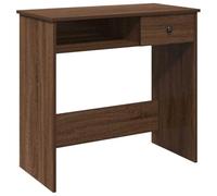 vidaXL Bureau chêne Marron 80x40x75 cm Bois d'ingénierie, Bureau d'ordinateur, Bureau Debout, Bureau avec Rangement, Bureau d'étude