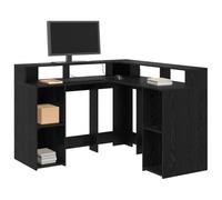 vidaXL Bureau en L Chêne noir 130×130×91 cm Bois d'ingénierie – Moderne, ergonomique