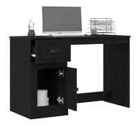 vidaXL Bureau Chêne Noir 50 x 115 x 75 cm Bois d'ingénierie | Énormément de place pour tes affaires, Fait pour durer longtemps, A un look t moderne