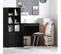 vidaXL Bureau Chêne Noir 60 x 50 x 76 cm, Bureau Compact, Style Moderne, Espace de Travail Ergonomique, Table d'écriture Pratique, Meuble Durable pour Petits espaces