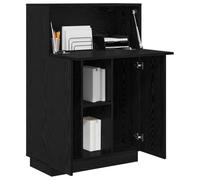 vidaXL Bureau Chêne Noir 71.5 x 31.5 x 106.5 cm Bois d'ingénierie, Bureau Moderne pour la Maison, Design Compact, Table d'écriture Robuste, étagères de Rangement, Style Minimaliste