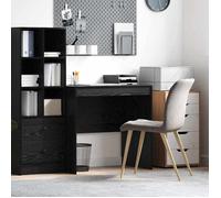 vidaXL Bureau Chêne Noir 80 x 50 x 76 cm, Bureau Compact, Style Moderne, Espace de Travail Ergonomique, Table d'écriture Pratique, Meuble Durable pour Petits espaces